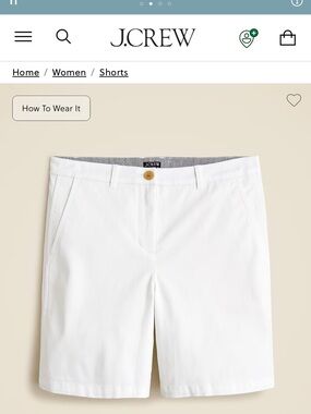 J. Crew White Women's Cotton Shorts